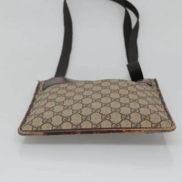 GUCCI GG Supreme Shoulder Bag Pvc Beige Silver - Picture 9 of 16